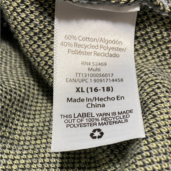 Time and Tru Gray Sweater with Yellow Lemon Print Size XL (16/18) - Picture 6 of 7